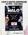 carte invitation star wars. carte baptême. carte fête. carte Star Wars. anniversaire Star Wars, carte invitation gratter.