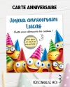 Carte à gratter "Joyeux anniversaire" - smiley - personnalisable. carte gratter anniversaire. carte anniversaire