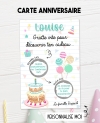 carte anniversaire. carte surprise anniversaire. carte gratter anniversaire