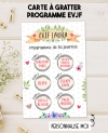 carte EVJF. carte anniversaire originale. carte programme EVJF. animation EVJF