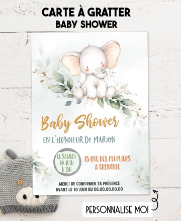carte invitation baby shower. carte fête  baby shower. fête naissance bébé. carte baby shower original. carte fête a gratter