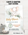 carte invitation baby shower. carte fête baby shower. fête naissance bébé. carte baby shower original. carte fête a gratter