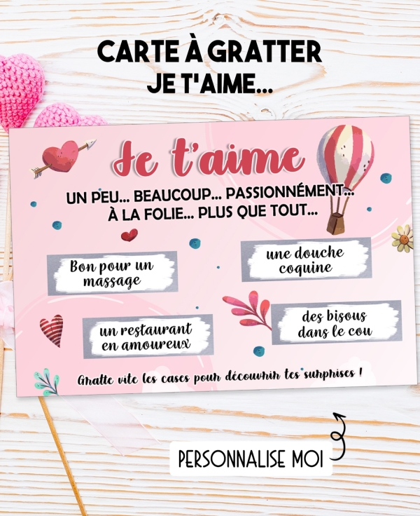 carte gratter amoureux. carte saint valentin. carte amour. carte demande pacs. Carte déclaration amour. carte love
