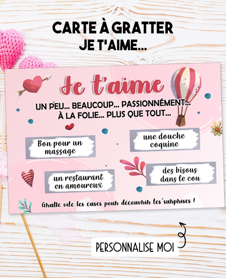 carte gratter amoureux. carte saint valentin. carte amour. carte demande pacs. Carte déclaration amour. carte love