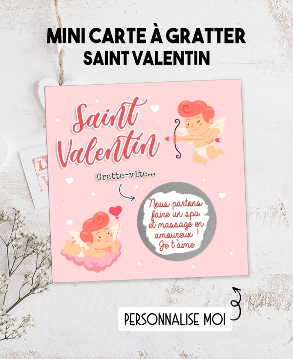 carte saint valentin. carte amoureux. carte amour. carte gratter saint valentin. saint valentin original