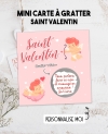 carte saint valentin. carte amoureux. carte amour. carte gratter saint valentin. saint valentin original