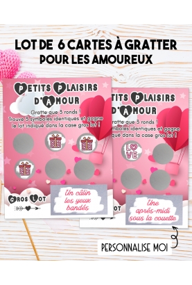 carte pour votre amoureux(se). carte saint valentin. carte jeux couple. carte piment couple