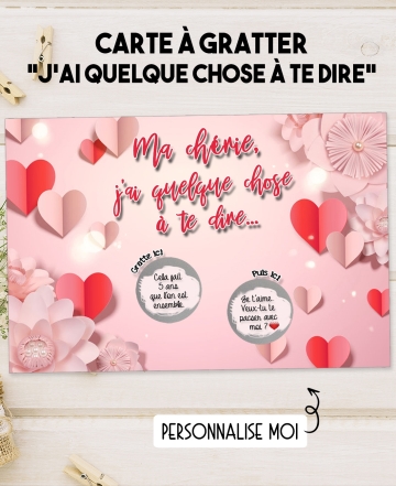 carte amour. carte gratter love. carte couple.  carte déclaration amour
