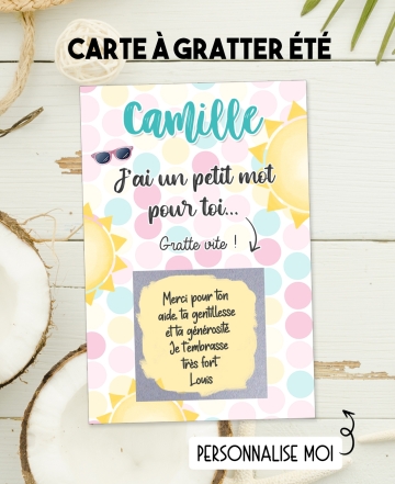 carte message. carte anniversaire. carte originale. carte à gratter cadeau