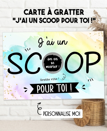 carte gratter, carte annonce mariage, carte annonce grossesse, carte gratter personnalisé. carte on va se marier