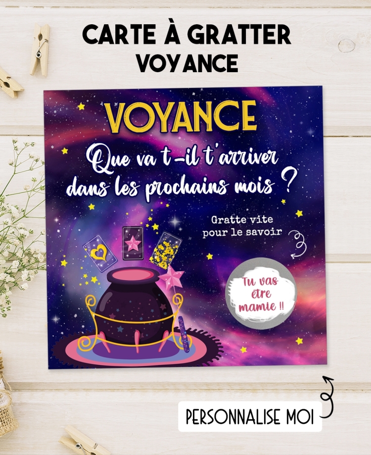 carte voyance. carte gratter original. carte annonce mamie. tu vas etre mamie. tu vas etre tata. annonce grossesse