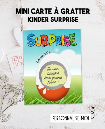 carte kinder. carte gratter paques. carte gratter kinder. carte enfant. carte grand frère. carte grande soeur
