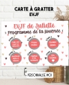 carte EVJF. carte anniversaire originale. carte programme EVJF. animation EVJF