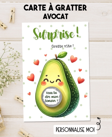 Carte à gratter "Surprise !" - avocat