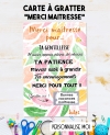 Carte à gratter bonnes vacances ATSEM, Maîtresse, Nounou