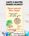 Carte à gratter bonnes vacances ATSEM, Maîtresse, Nounou. carte maitresse. merci maitresse
