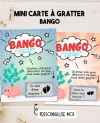 Mini-carte à gratter "Bango" pour annonce originale