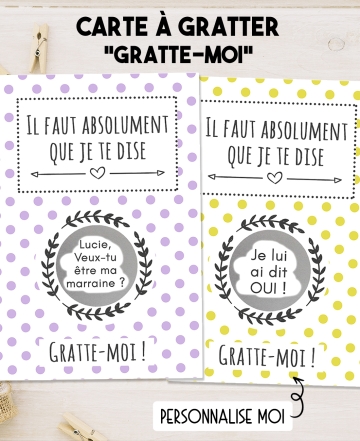 carte gratter annonce originale. carte demande originale. carte personnalise