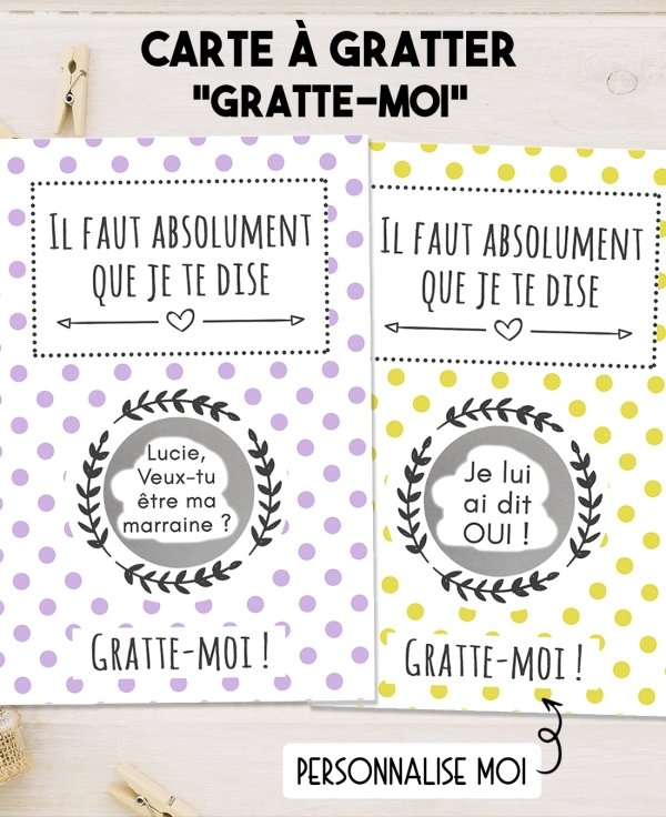 carte gratter annonce originale. carte demande originale. carte personnalise