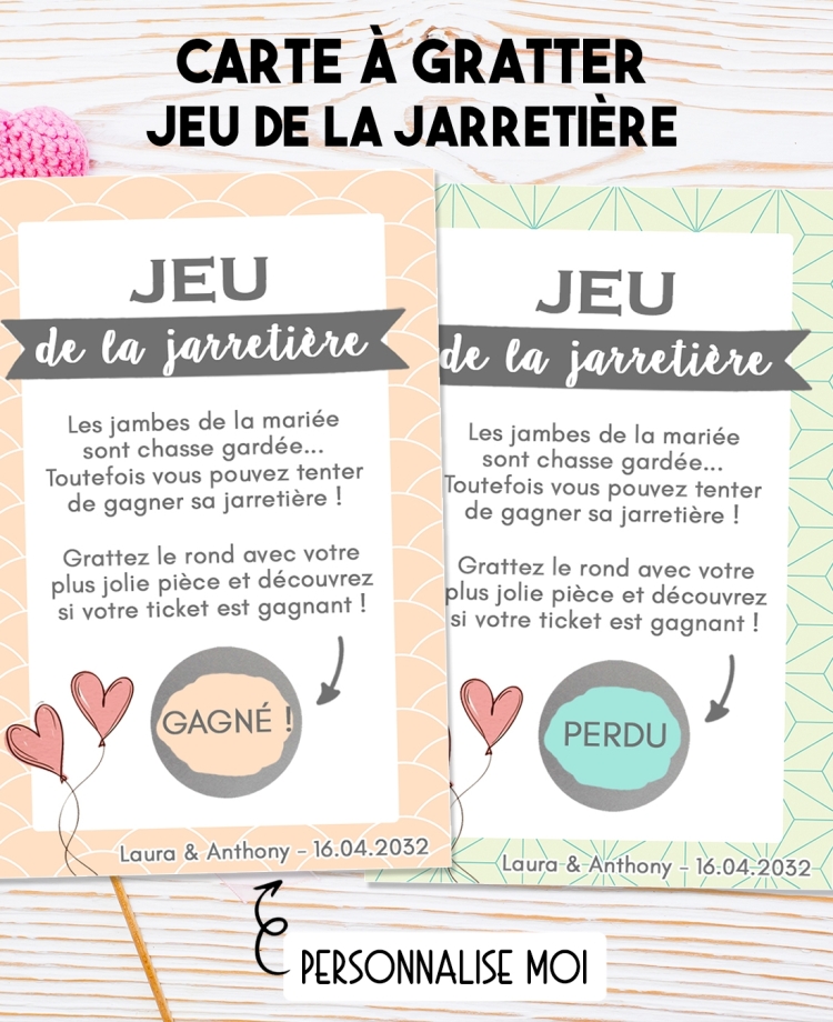 jeu jarretière. jeu mariage. jeu jarretière original. jeu animation mariage. mariage idée jeu. jarretière mariage. carte à gratt