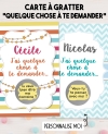 Carte à gratter "J'ai quelque chose à te demander" pour annonce originale