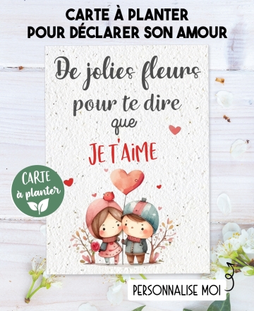 carte planter amour. carte planter graine pacs. carte planter mariage. carte planter déclaration amour