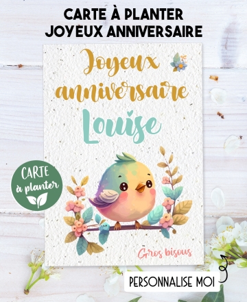 carte planter anniversaire. carte planter graine joyeux anniversaire. carte planter anniversaire.