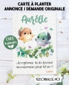 carte planter annonce. carte planter témoin. carte planter parrain. carte planter marraine