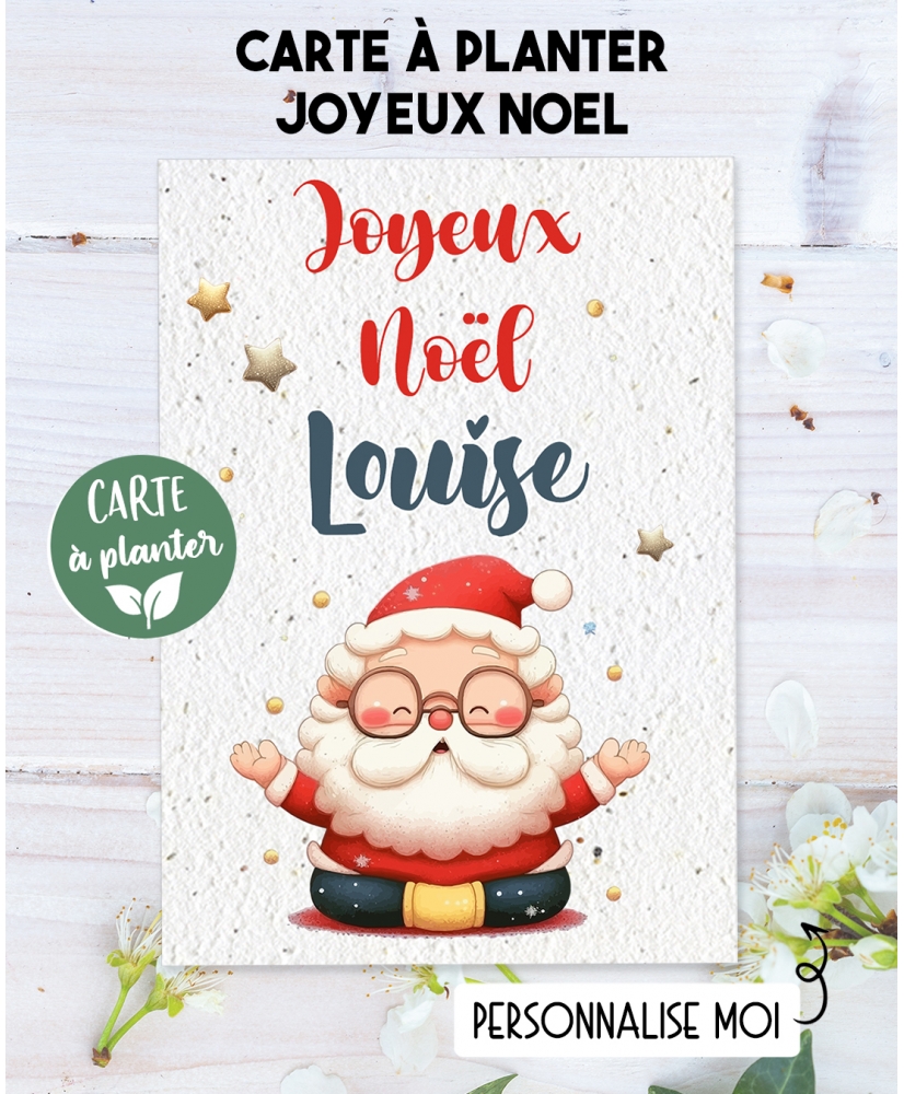 carte planter Noël. carte planter graine joyeux Noël . carte planter Noël. cadeau fleurs Noël.