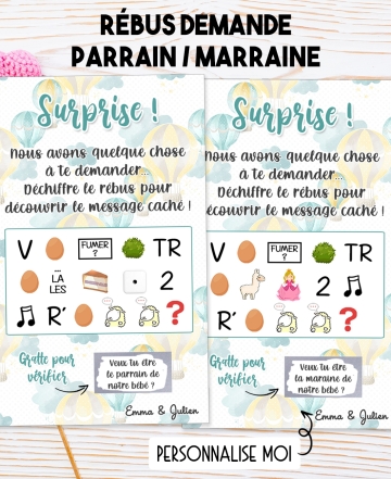 demande de parrain ou marraine. demande parrain originale. demande marraine originale. rebus parrain. rebus marraine