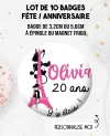 badge paris. badges fete. badge anniversaire. badge invité. badges 20 ans. badges 30 ans