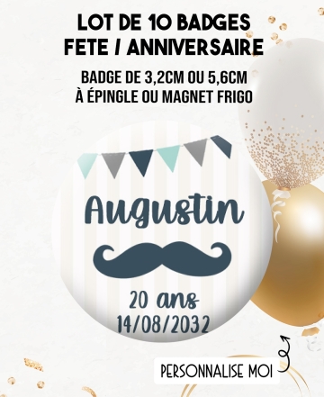 badges bapteme. badges anniversaire. badge fete. badge personnalise. badge décoration