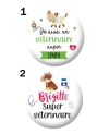 Badge 56mm pour les vétérinaires - personnalisable