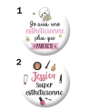Badge 56mm pour les esthéticiennes - personnalisable