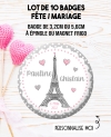 badge mariage paris. badges mariage tour eiffel. badges mariage personnalisé. badges pacs