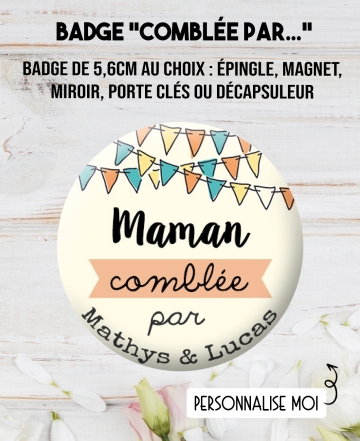 badge maman. badge cadeau. badges mamie