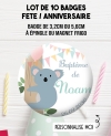 badges personnalisés baptême. badge anniversaire. badges personnaliser koala.
