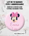 badges anniversaire Minnie. badges baptême Minnie. Badges Minnie. badge anniversaire. badges fête