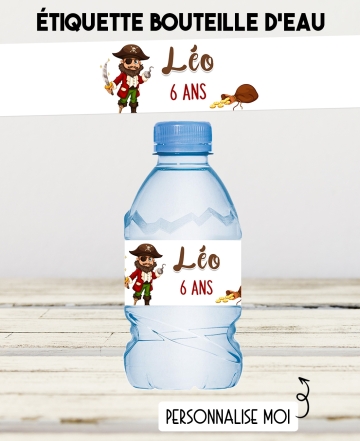 etiquette autocollante. etiquette Pirate. étiquette bouteille eau. étiquette personnalisé.