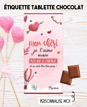 Etiquette autocollante pour tablette de chocolat. étiquette tablette chocolat. étiquette chocolat. étiquette amour chocolat