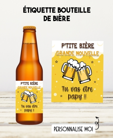 etiquette biere. etiquette annonce originale. annonce grossesse originale. biére original