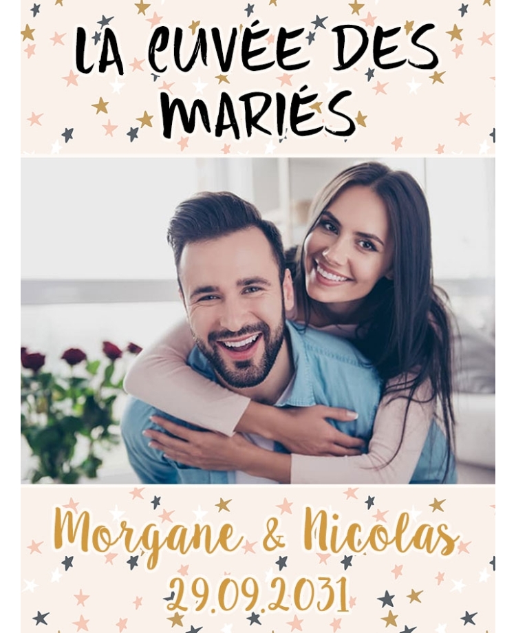 Etiquette bouteille mariage. Etiquette bouteille baptême. étiquette autocollante fête. étiquette personnalisé