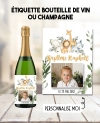 etiquette baptême. étiquette photo. etiquette anniversaire. etiquette bouteille vin. etiquette bouteille savane