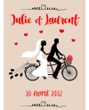Etiquette bouteille de vin ou champagne pour votre mariage - vélo. etiquette mariage. etiquette bouteille mariage
