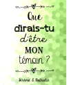 Etiquette bouteille de vin ou champagne pour demande témoin. demande témoin