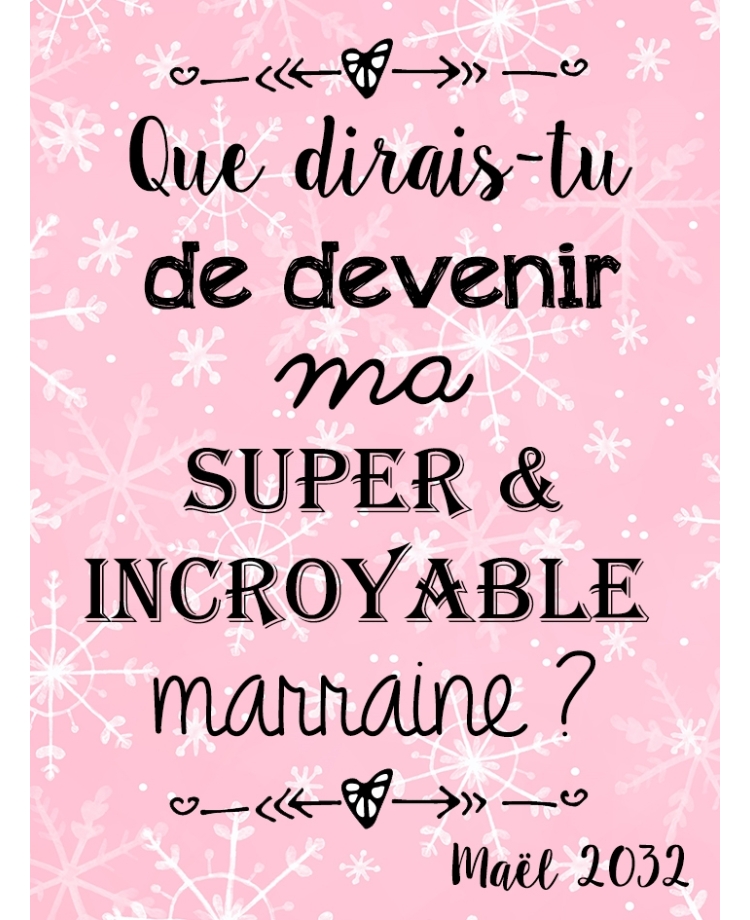 annonce marraine. demande marraine