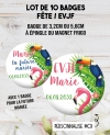 badges EVJF. Badge future mariée. badges enterrement vie jeune fille. badges tropical.10 badges personnalisés "EVJF" tropical