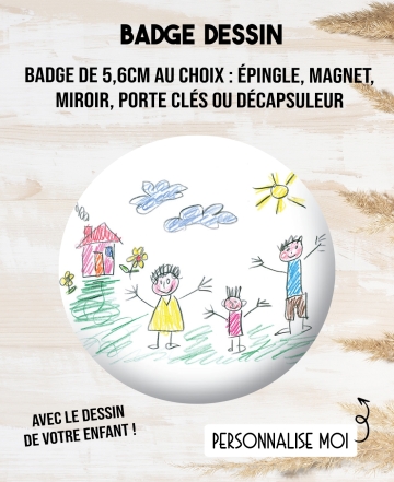 badge dessin enfant. badges personnaliser image. magnet dessin