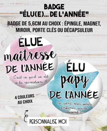 badge parrain. badge maitresse. badges mamie