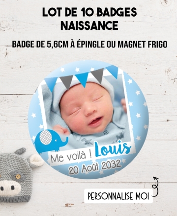 badge naissance. faire part naissance. badge bébé. badges naissance garcon. magnet naissance